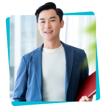 Smiling working professional
